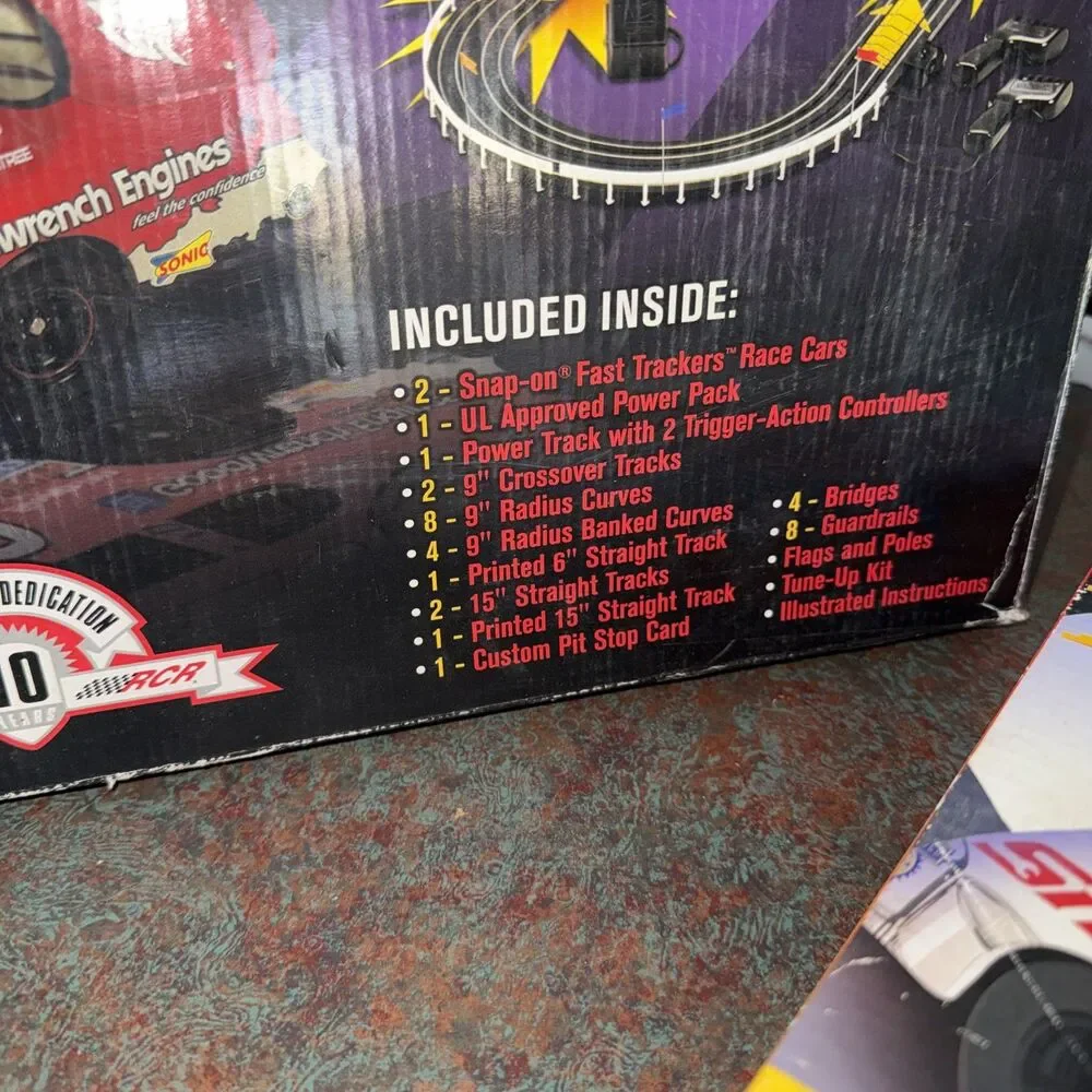 2 Snap On Racing Challenge & Shoot Out Road Race Set slot car HO Scale No Cars